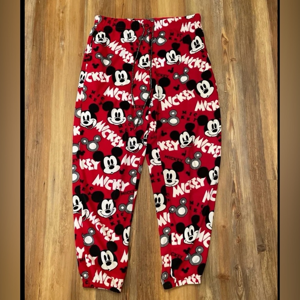Disney Mickey Mouse Red Pajama Pants